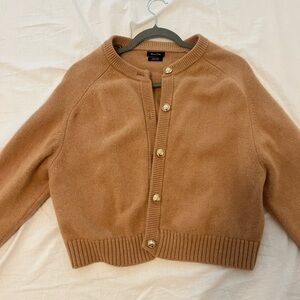 Brown Wool  Cardigan with Gold Buttons